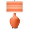 Nectarine Bold Stripe Ovo Table Lamp