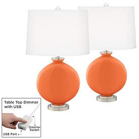 Image1 of Nectarine Carrie Table Lamp Set of 2 with Dimmers