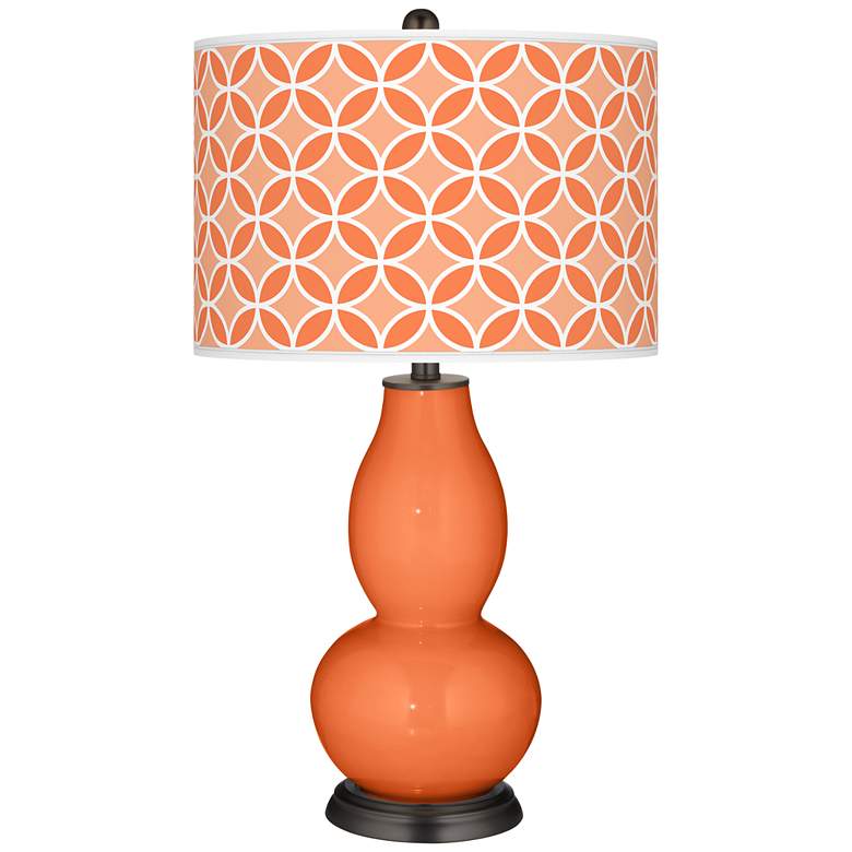 Image 1 Nectarine Circle Rings Double Gourd Table Lamp