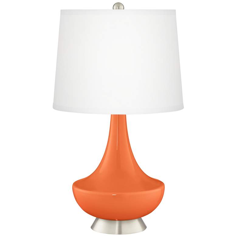 Image 2 Nectarine Gillan Glass Table Lamp with Dimmer