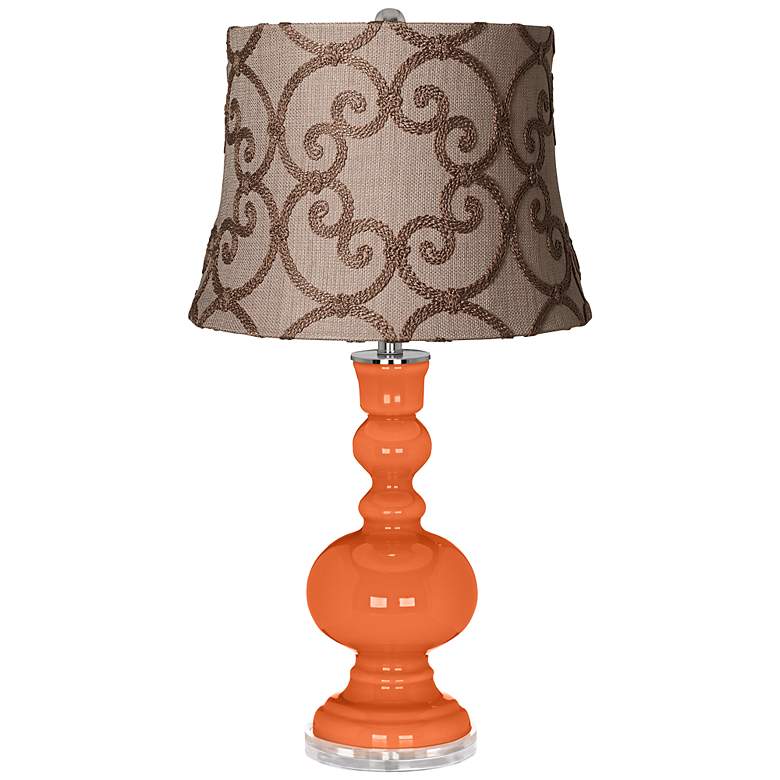 Image 1 Nectarine Leiden Taupe Shade Apothecary Table Lamp