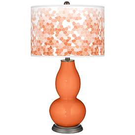 Image1 of Nectarine Mosaic Giclee Double Gourd Table Lamp