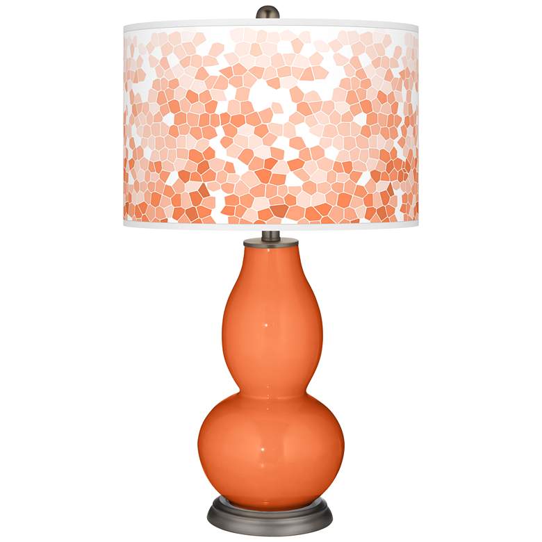 Image 1 Nectarine Mosaic Giclee Double Gourd Table Lamp