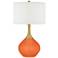 Nectarine Orange Nickki Brass Modern Table Lamp