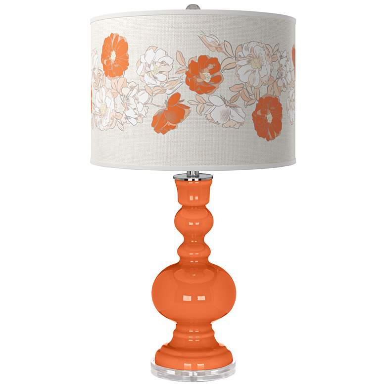 Image 1 Nectarine Rose Bouquet Apothecary Table Lamp