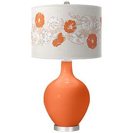 Image1 of Nectarine Rose Bouquet Ovo Table Lamp