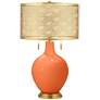 Nectarine Toby Brass Metal Shade Table Lamp