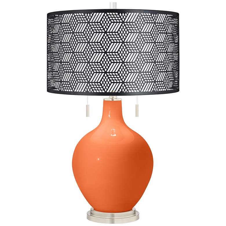 Image 1 Nectarine Toby Table Lamp With Black Metal Shade