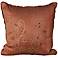 Neera 17" Square Burgundy Decorative Throw Pillow