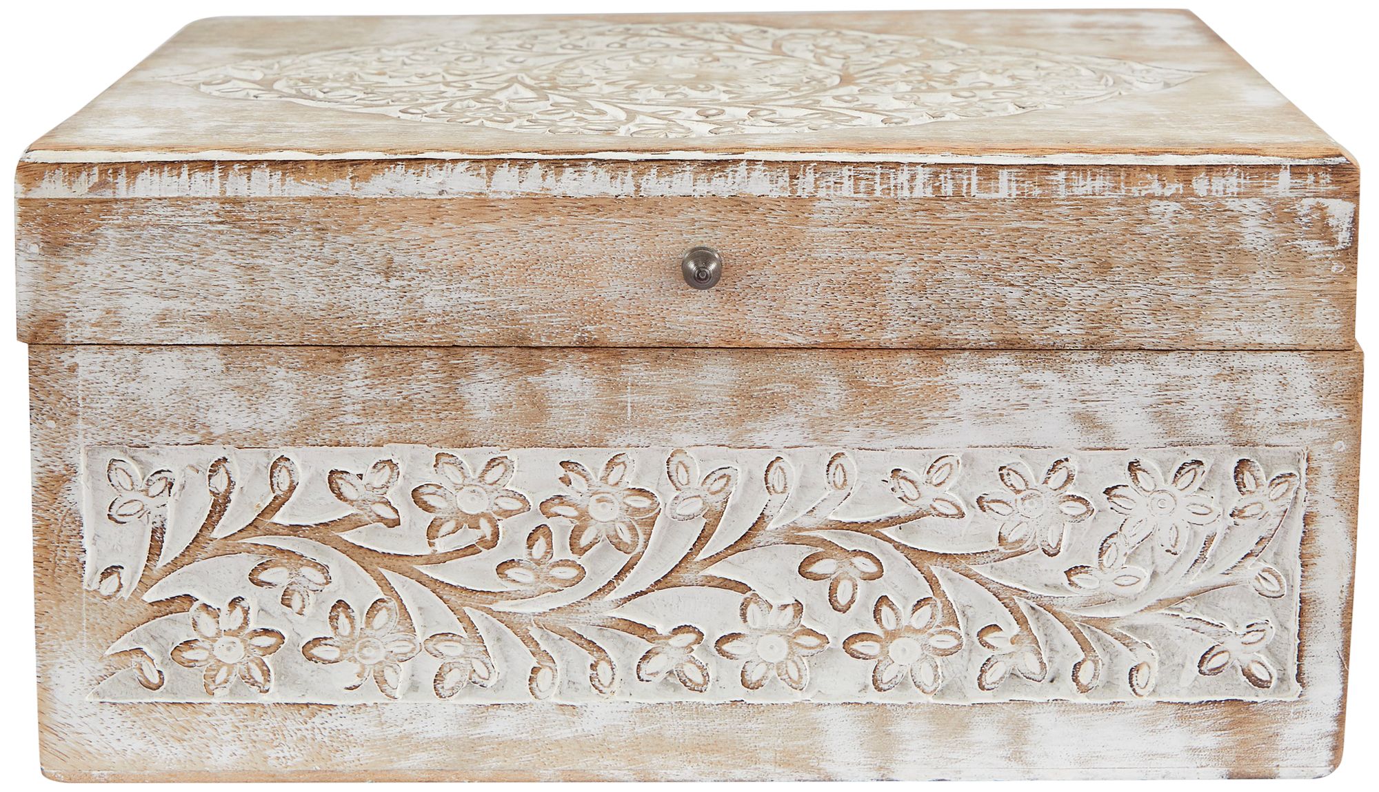 Image 5 Neera Distressed Brown Wood Decorative Boxes Set of 3 more views