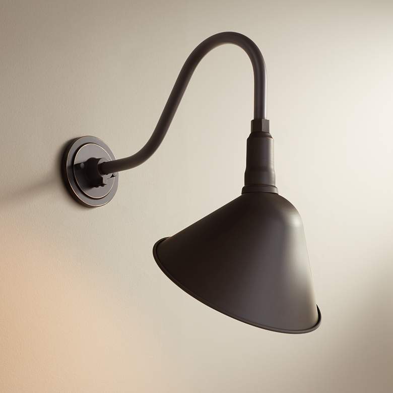 Image 1 Neihart 18 1/4" High Rustic Bronze RLM Wall Sconce