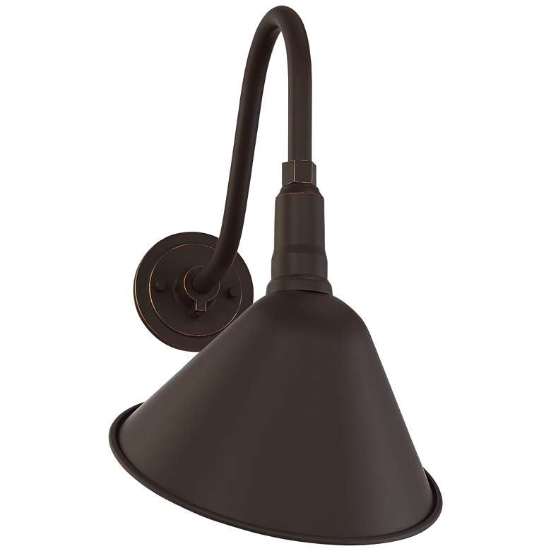 Image 4 Neihart 18 1/4" High Rustic Bronze RLM Wall Sconce more views