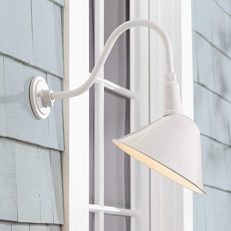 Image 1 Neihart 18" High Rustic White RLM Outdoor Wall Light