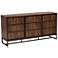 Neil 59" Wide Walnut Brown Wood 3-Door Sideboard Buffet