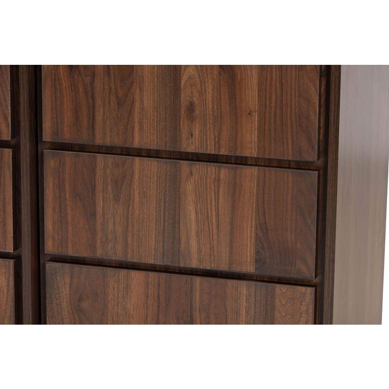 Image 3 Neil 59" Wide Walnut Brown Wood 3-Door Sideboard Buffet more views