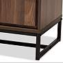 4_Neil 59" Wide Walnut Brown Wood 3-Door Sideboard Buffet more views
