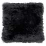 Neil Black 20" Square Decorative Shag Pillow