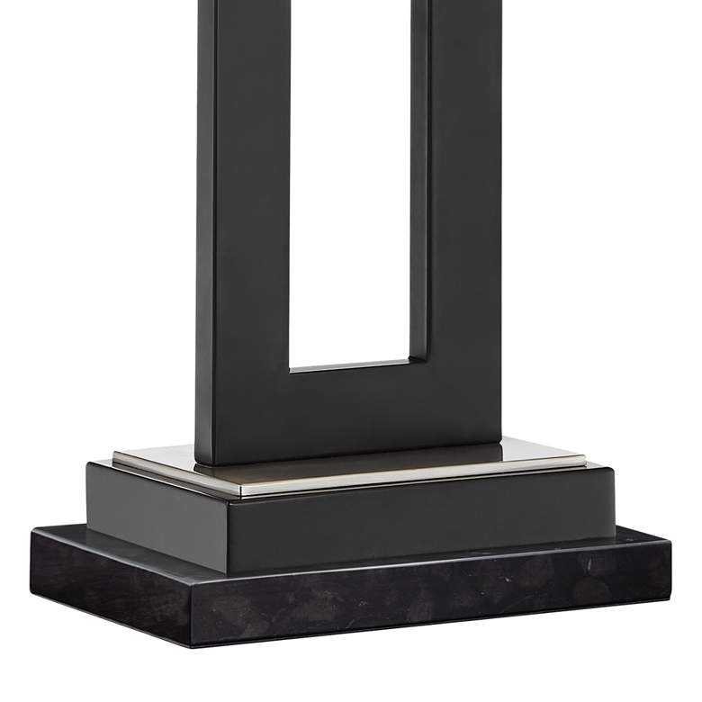 Neil Metal Table Lamp with Port with Black Marble Riser more views