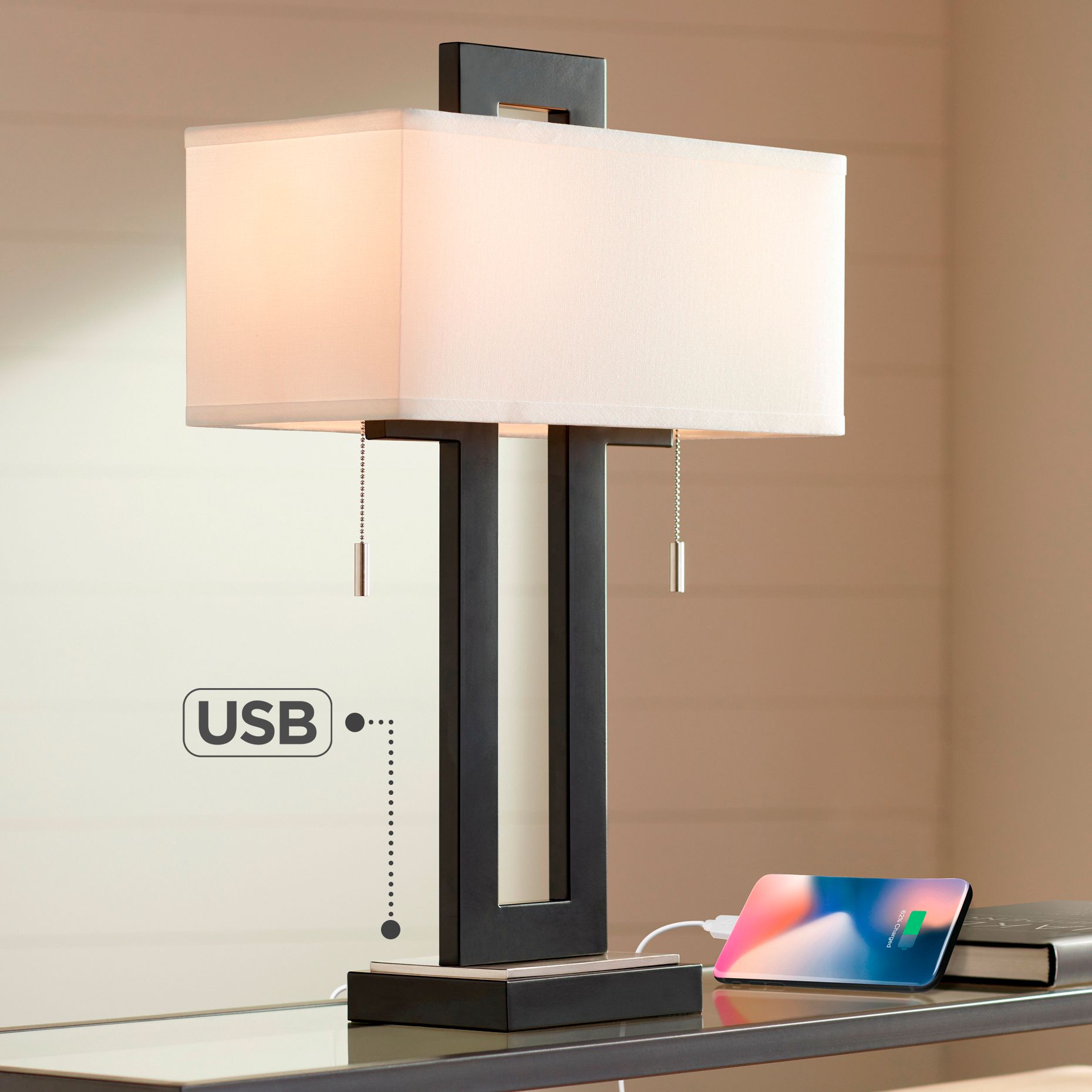 modern table lamp with usb