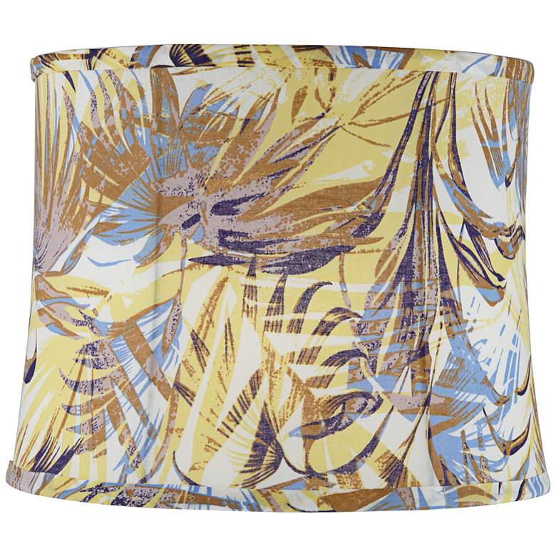 Image 1 Neiva Yellow Palm Leaf Soft Drum Shade 13x14x11 (Spider)