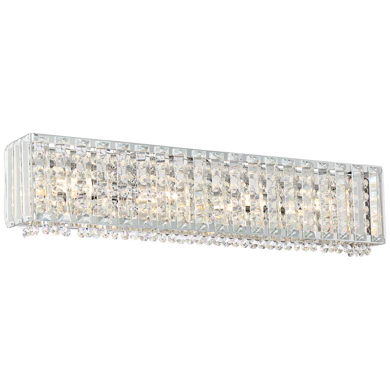 Image 2 Neive 24 inch Wide Chrome and Crystal LED Bath Light
