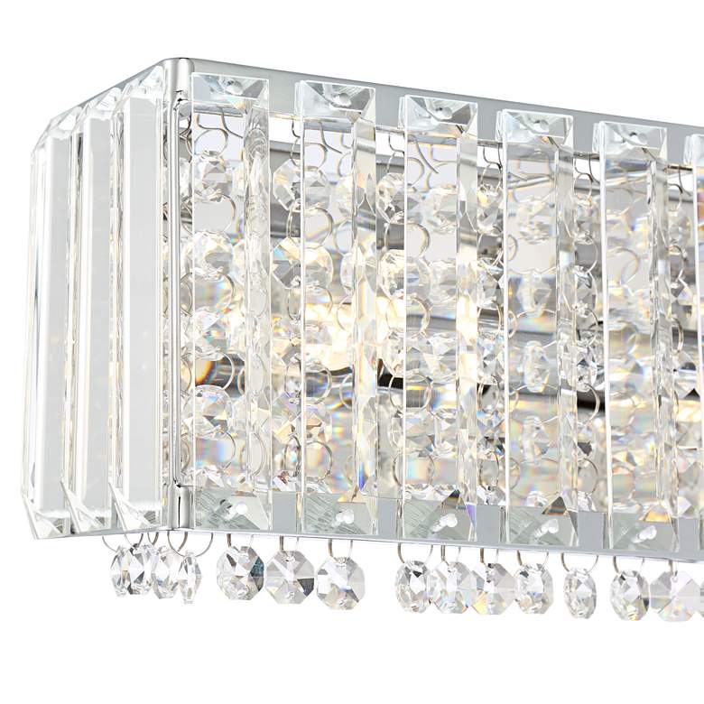 Image 3 Neive 24 inch Wide Chrome and Crystal LED Bath Light more views