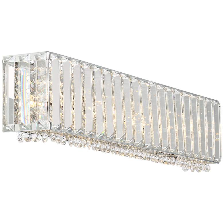 Image 5 Neive 24 inch Wide Chrome and Crystal LED Bath Light more views