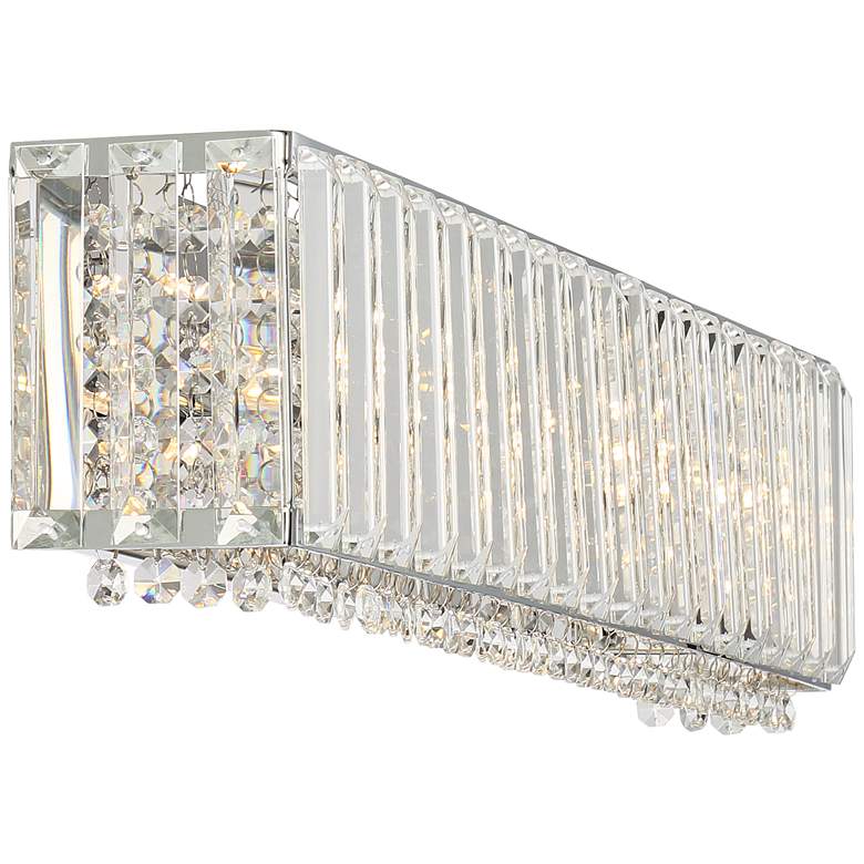 Image 6 Neive 24" Wide Chrome and Crystal LED Bath Light more views