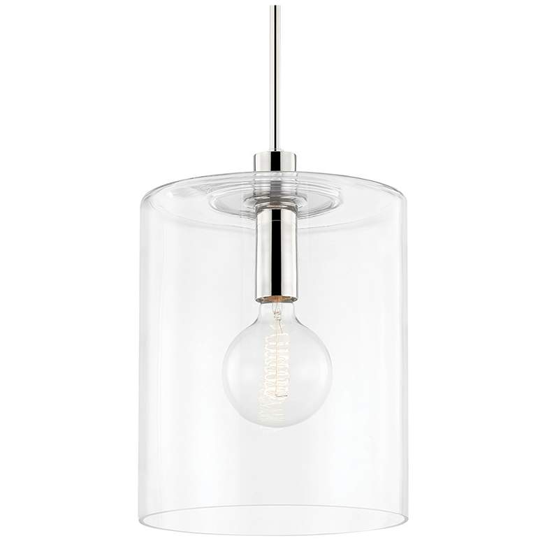 Image 1 Neko - 1-Light Large Pendant - Polished Nickel Finish - Clear Glass