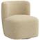 Neko Milano 28" Wide Modern Buff Fabric Swivel Accent Chair