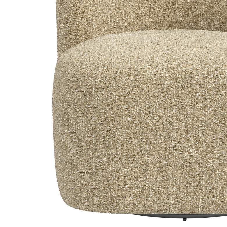 Image 2 Neko Milano 28" Wide Modern Buff Fabric Swivel Accent Chair more views