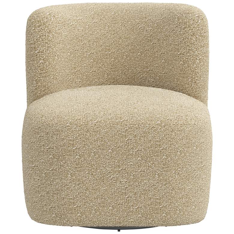 Image 3 Neko Milano 28" Wide Modern Buff Fabric Swivel Accent Chair more views