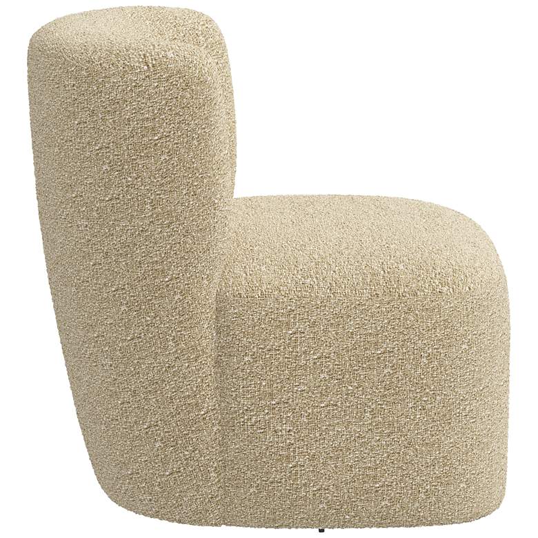 Image 4 Neko Milano 28" Wide Modern Buff Fabric Swivel Accent Chair more views