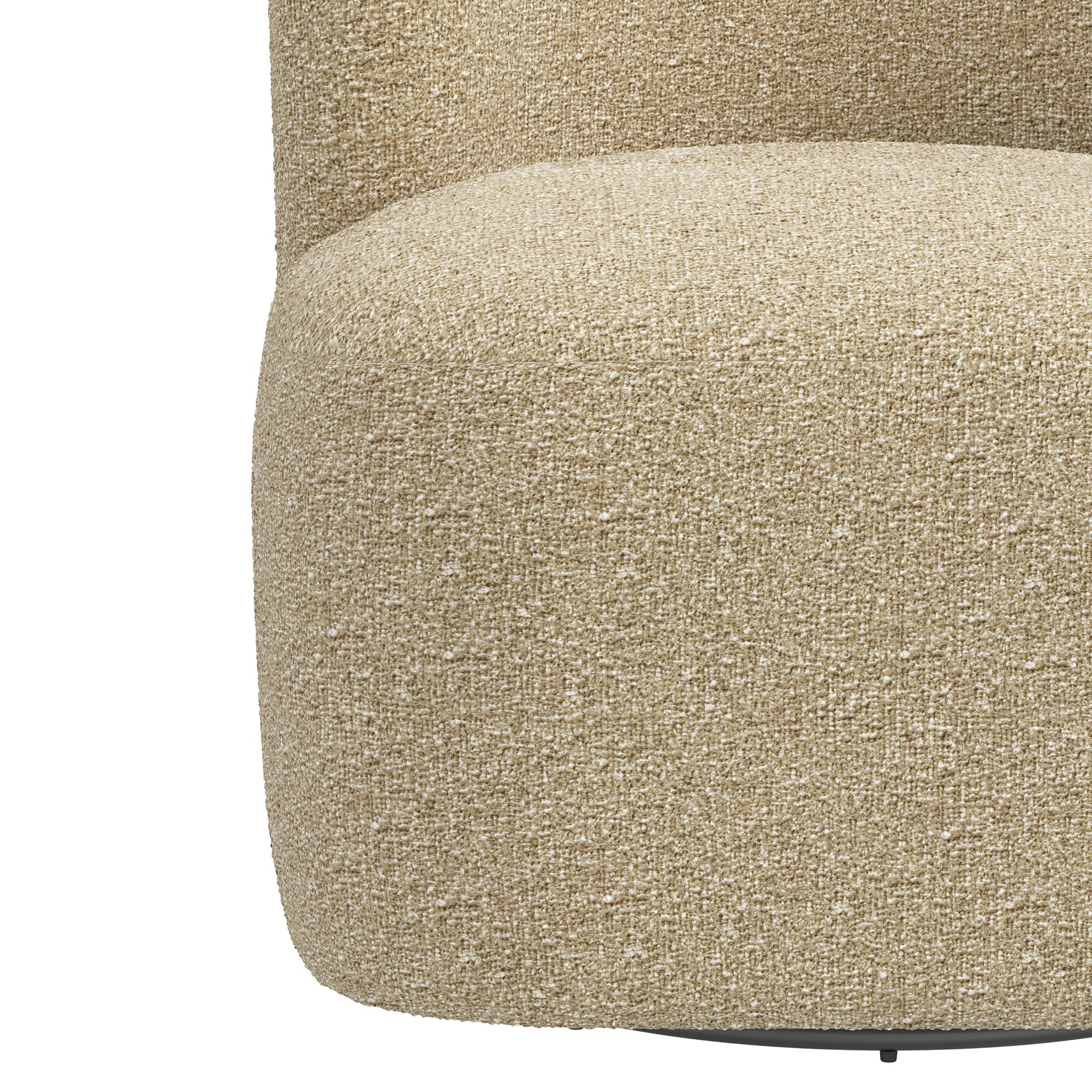 Image 2 Neko Milano 28" Wide Modern Buff Fabric Swivel Accent Chair - Made to Order more views