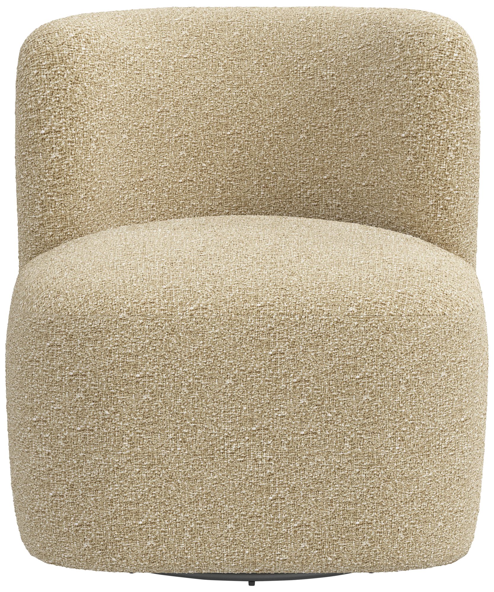 Image 3 Neko Milano 28" Wide Modern Buff Fabric Swivel Accent Chair - Made to Order more views