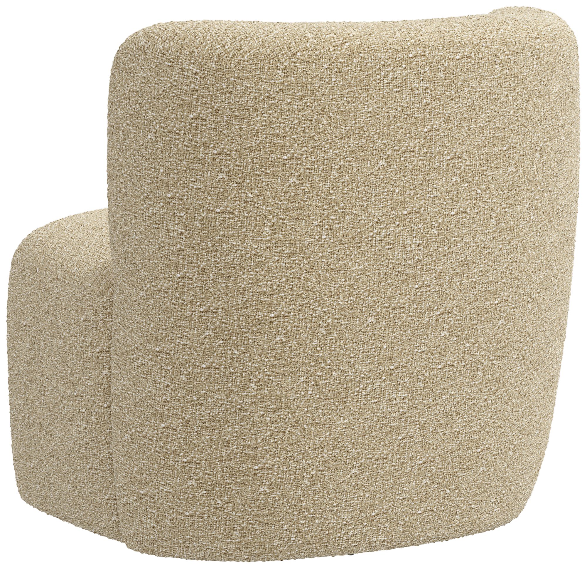 Neko Milano 28" Wide Modern Buff Fabric Swivel Accent Chair - Made to Order