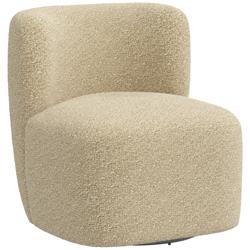 Neko Milano Buff Fabric Swivel Accent Chair