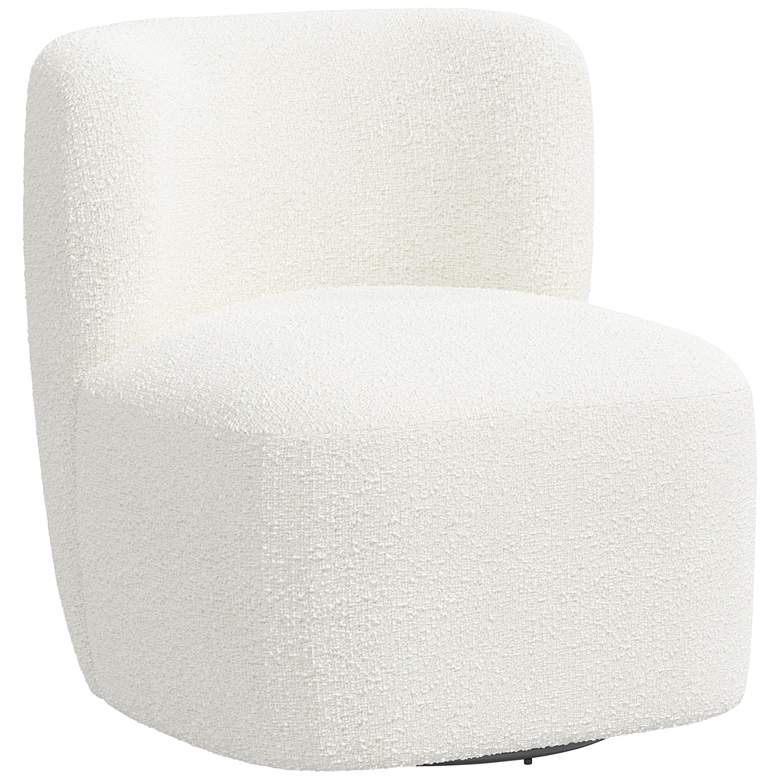 Image 1 Neko Milano Snow Fabric Swivel Accent Chair