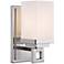 Nelio 4 1/4" Wide Pewter Opal Glass Wall Sconce