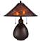 Nell Arts and Crafts Pottery Mica Shade Table Lamp