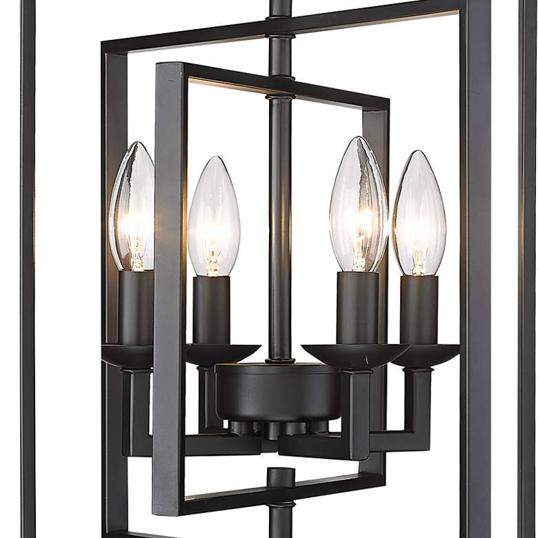 Image 2 Nellis 14" Wide Black 4-Light Folding Lantern Pendant more views