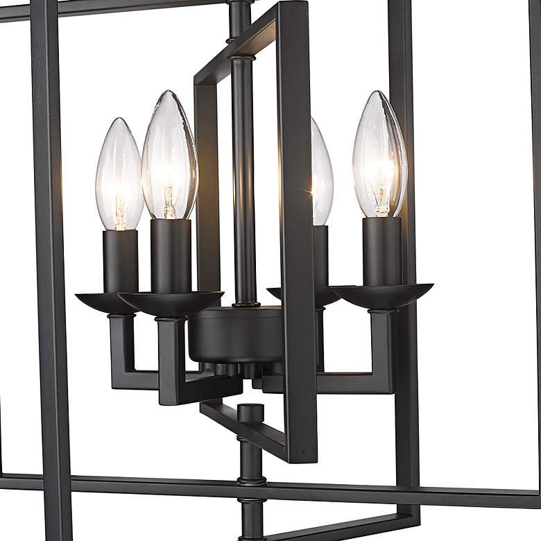 Image 3 Nellis 14" Wide Black 4-Light Folding Lantern Pendant more views