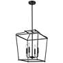 1_Nellita 16" Wide 4-Light Pendant in Matte Black