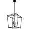Nellita 16" Wide 4-Light Pendant in Matte Black
