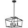 Nellita 16" Wide 4-Light Pendant in Matte Black