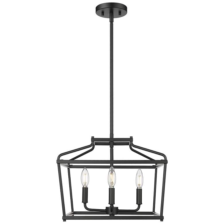 Image 2 Nellita 16" Wide 4-Light Pendant in Matte Black more views