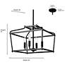 7_Nellita 16" Wide 4-Light Pendant in Matte Black more views