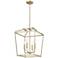 Nellita 16" Wide 4-Light Pendant in Vintage Brass