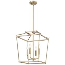 Nellita 16" Wide 4-Light Pendant in Vintage Brass