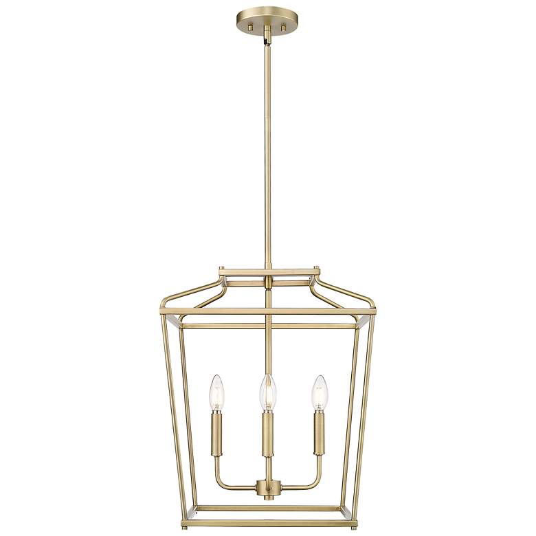 Image 2 Nellita 16" Wide 4-Light Pendant in Vintage Brass more views